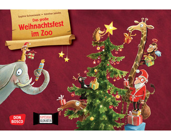 Kamishibai Bildkarten Das grosse Weihnachtsfest im Zoo