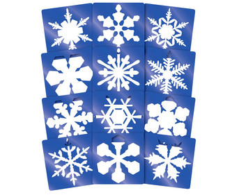 Schablonen Set Schneeflocken 12 Stück