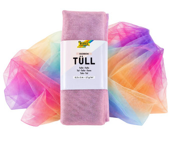 folia Tüllstoff Regenbogen 0 5 x 3 m