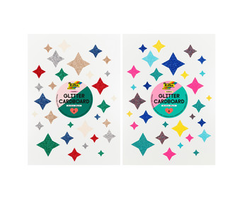 folia Glitterkarton Block 300 g/m² 24 x 34 cm 6 Farben