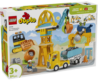 LEGO® DUPLO® Baustelle mit Baufahrzeugen 3 in 1 Set