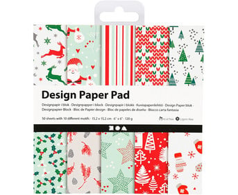 Design Papier im Block Weihnachten 50 Blatt