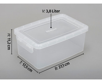 Betzold Aufbewahrungsbox 12 2 x 27 1 x 17 5 cm transparent weiss