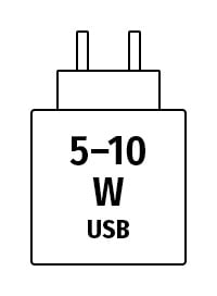Netzstecker 5 - 10 W USB